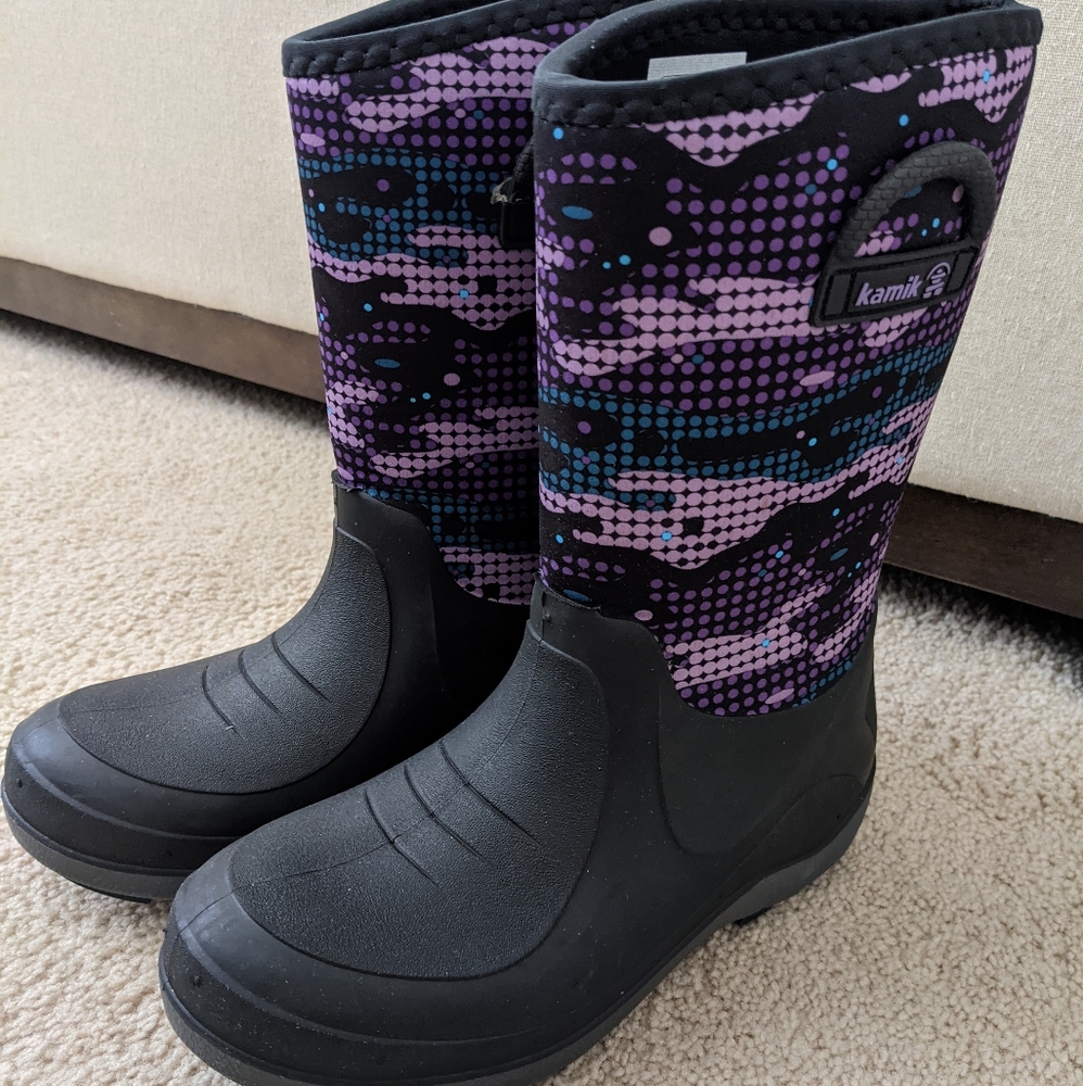 Kamik bluster 2 kids waterproof snow boots size 6